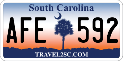 SC license plate AFE592