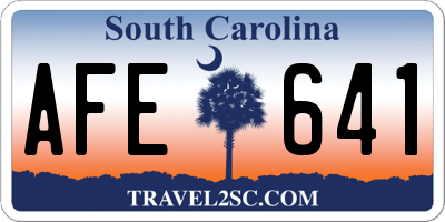 SC license plate AFE641