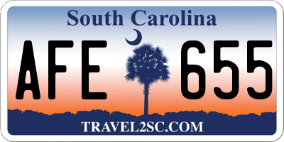SC license plate AFE655