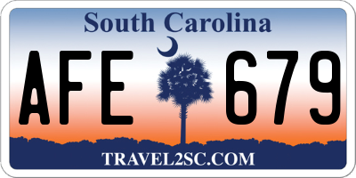 SC license plate AFE679