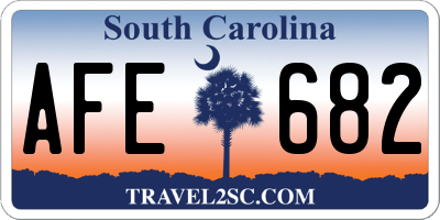 SC license plate AFE682