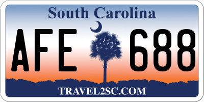 SC license plate AFE688