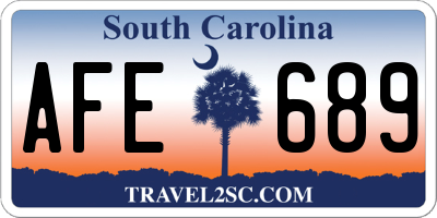 SC license plate AFE689