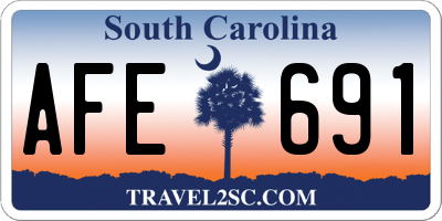 SC license plate AFE691