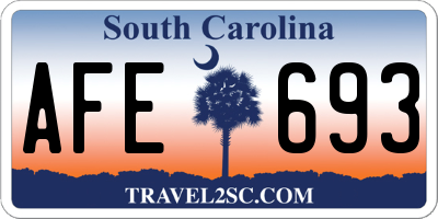 SC license plate AFE693