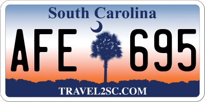 SC license plate AFE695