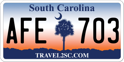 SC license plate AFE703