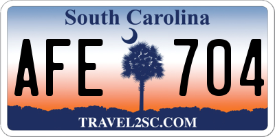 SC license plate AFE704