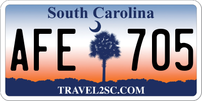 SC license plate AFE705