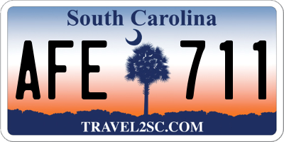 SC license plate AFE711