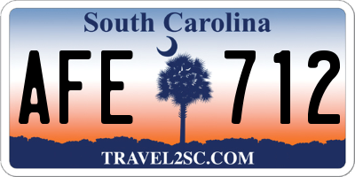 SC license plate AFE712