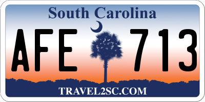 SC license plate AFE713