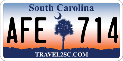 SC license plate AFE714