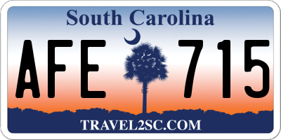 SC license plate AFE715