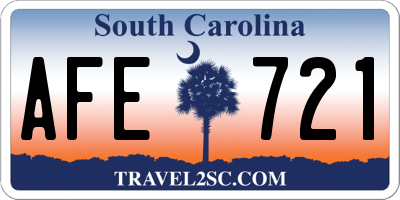 SC license plate AFE721
