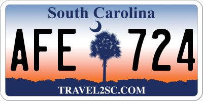SC license plate AFE724
