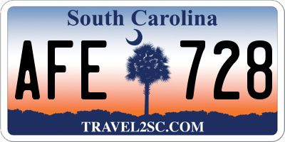 SC license plate AFE728