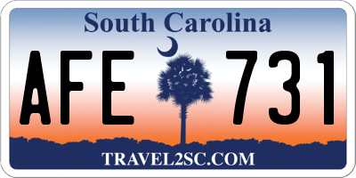 SC license plate AFE731