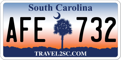 SC license plate AFE732