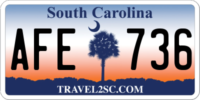 SC license plate AFE736