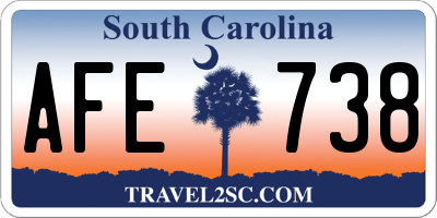 SC license plate AFE738