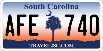 SC license plate AFE740