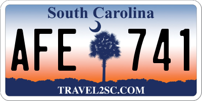 SC license plate AFE741
