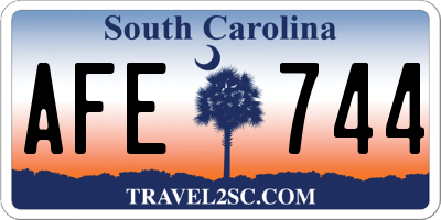 SC license plate AFE744