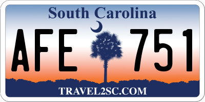 SC license plate AFE751