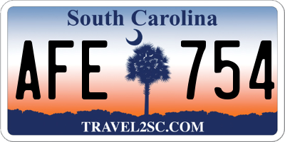 SC license plate AFE754