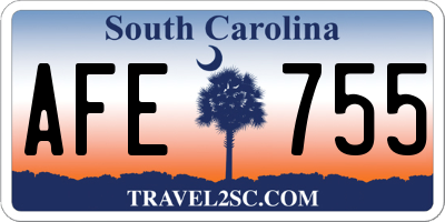 SC license plate AFE755