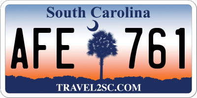 SC license plate AFE761