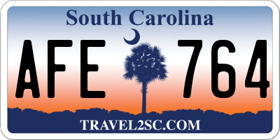SC license plate AFE764
