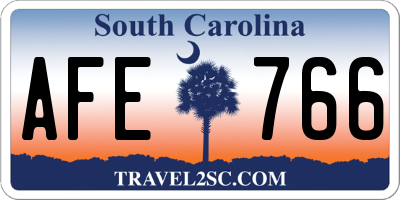 SC license plate AFE766