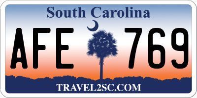 SC license plate AFE769