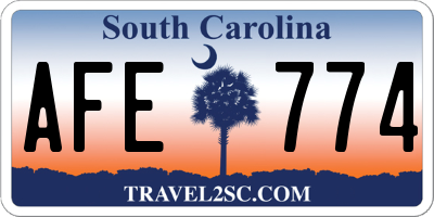 SC license plate AFE774