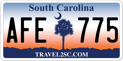 SC license plate AFE775