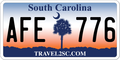 SC license plate AFE776
