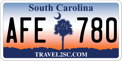 SC license plate AFE780