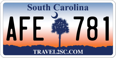 SC license plate AFE781