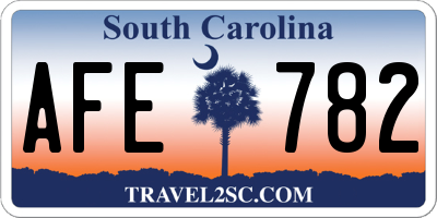 SC license plate AFE782
