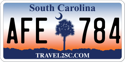 SC license plate AFE784