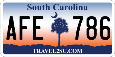 SC license plate AFE786