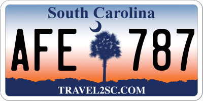 SC license plate AFE787