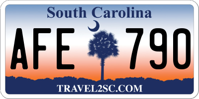 SC license plate AFE790