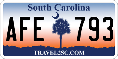 SC license plate AFE793