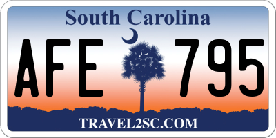 SC license plate AFE795