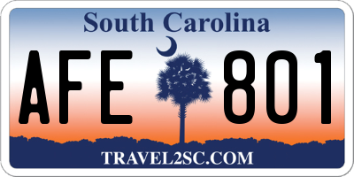 SC license plate AFE801