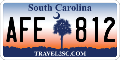 SC license plate AFE812