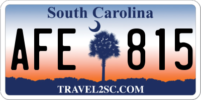 SC license plate AFE815